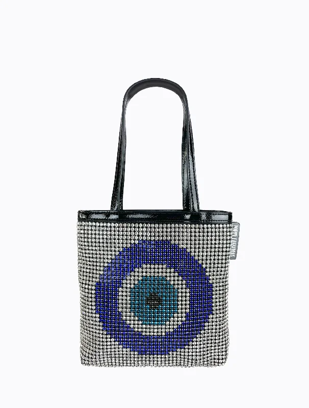 women's tote bag with modern shape -Tao Tote - Evil Eye