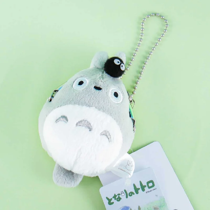 women's wallet with luxury feel -My Neighbor Totoro Soft Coin Purse - Totoro With Soot Sprite