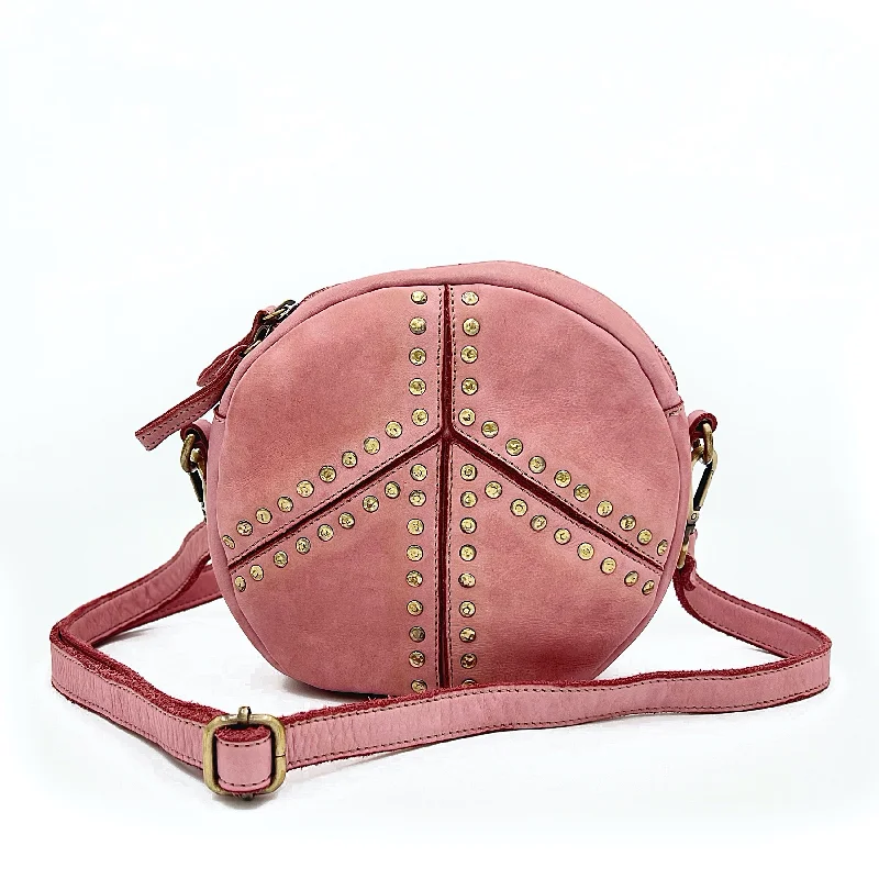 Ladies Crossbody Bag Soft Neutrals -Peace Bag in Blush Pink