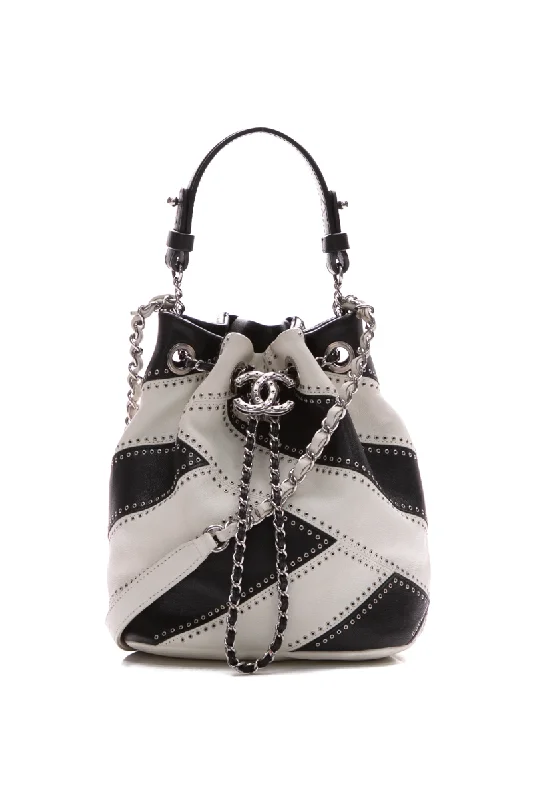 women's bucket bag with custom lining -Studded Bucket Bag