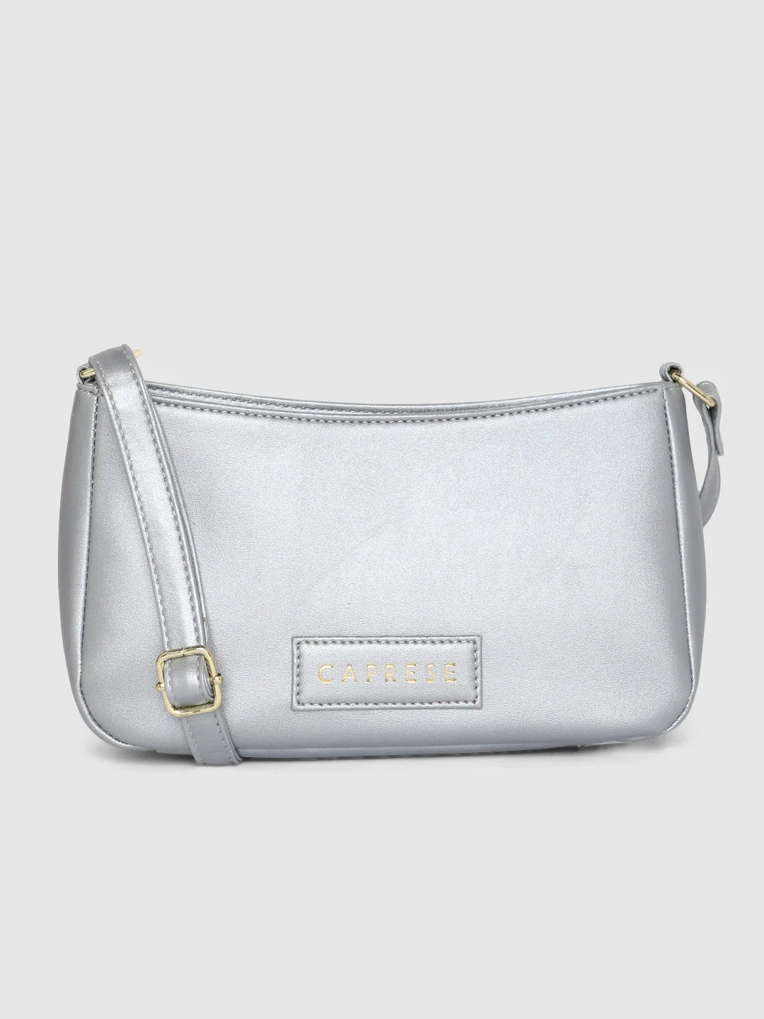 Ladies Crossbody Bag Luxury Brand -Caprese Juno Crossbody Small Metallic Silver