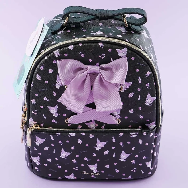 Kuromi Ribbon Backpack - Black