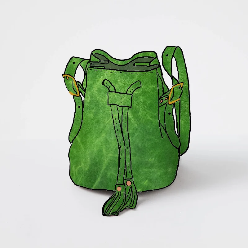 women's bucket bag with suede finish -Fern Kodiak Bucket Bag