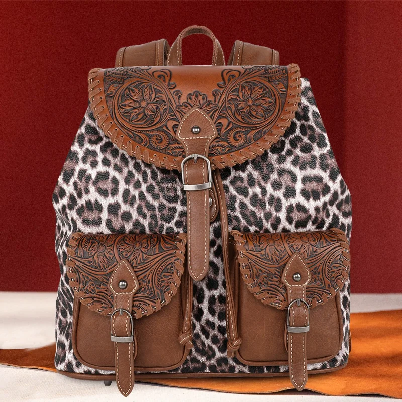 MW1173-9110 Montana West Tooled Collection Backpack - Pink