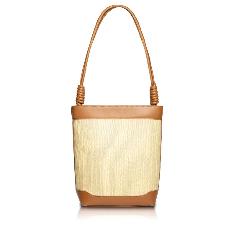 women's bucket bag for shopping -Yarra Bucket Bag - Sunbeam Brown