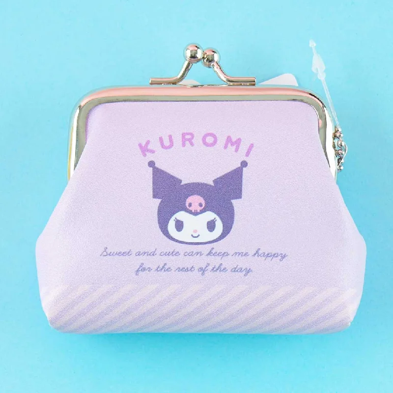 women's wallet with foldable leather -Kuromi Happy Coin Purse