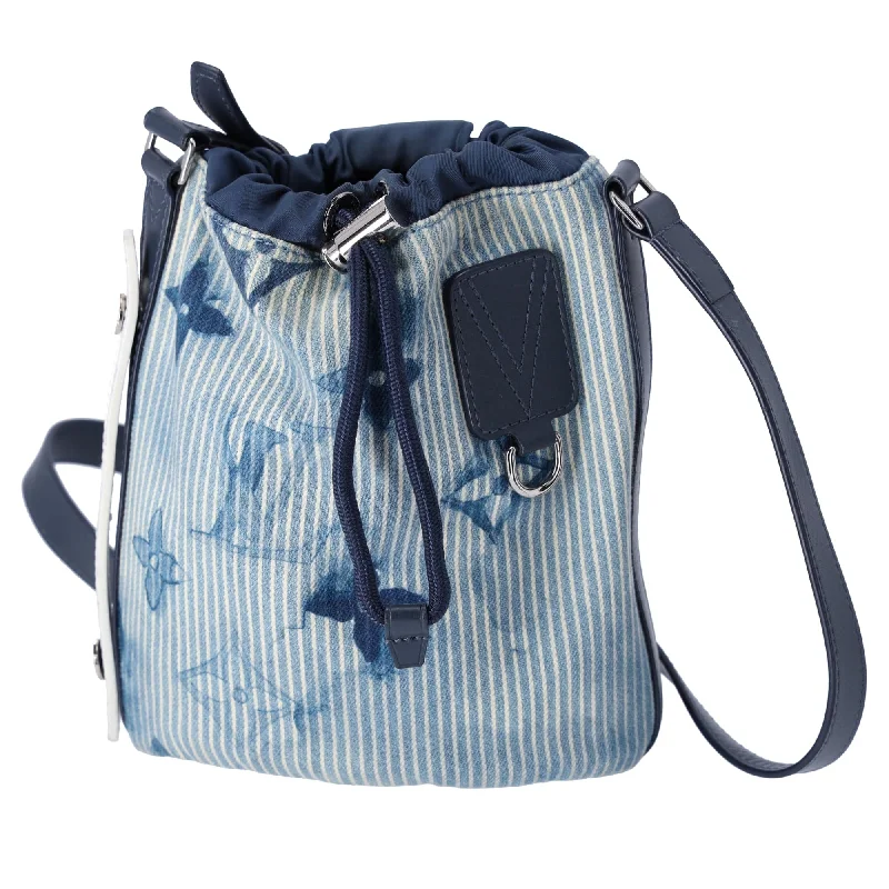 women's bucket bag for eco-conscious buyers -Louis Vuitton Sac Marin Bucket Bag Watercolor Summer Collection Denim M57830