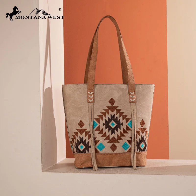 Ladies Crossbody Bag Multi Style -MW1312G-8317  Montana West Embroidered Collection Tote