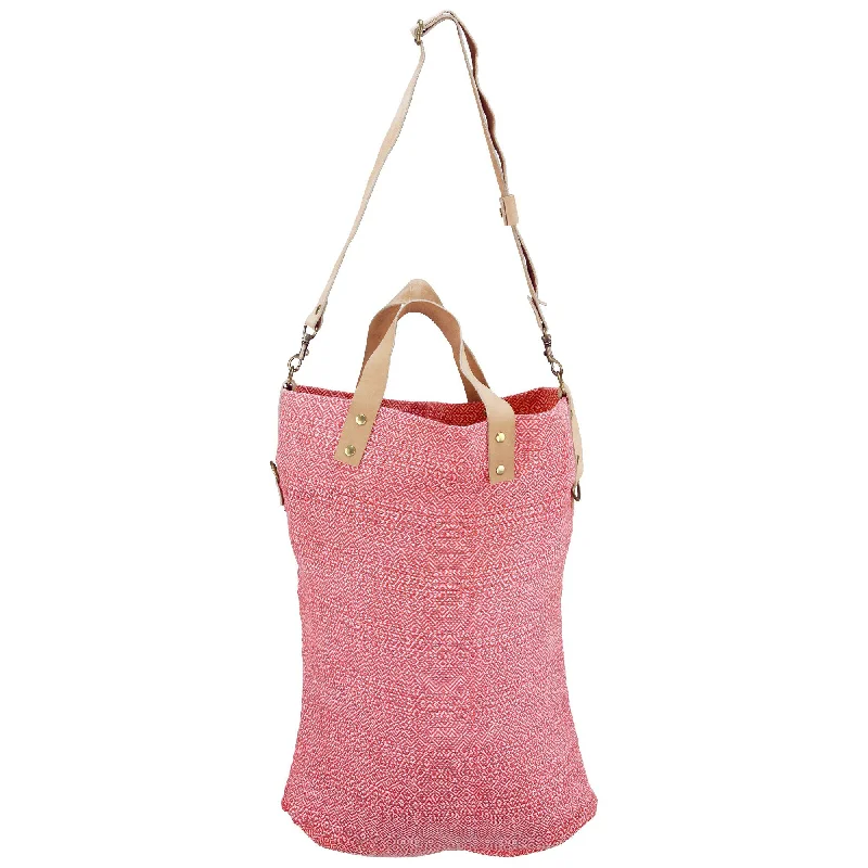 women's bucket bag with clean lines -Ugandan Convertible Bucket Bag