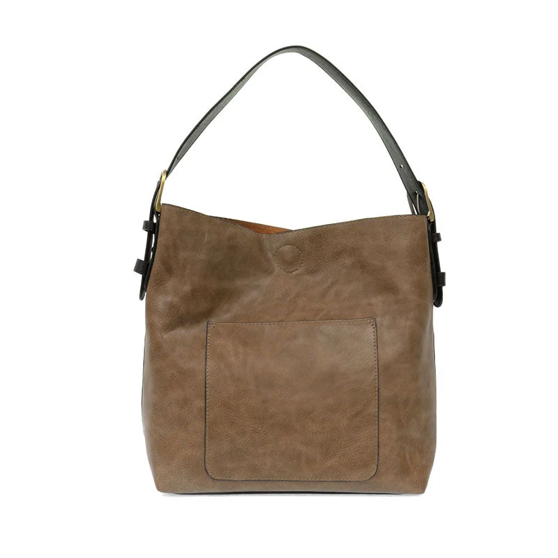 women's dumpling bag with slim profile -Classic Hobo Handbag in Cocoa