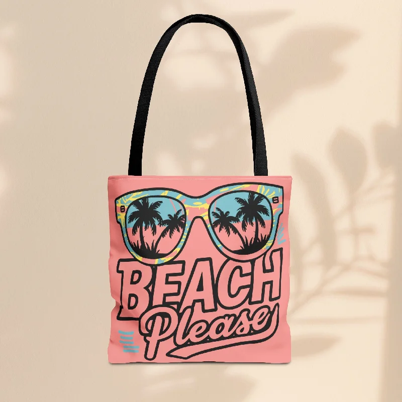 women's tote bag with refined stitching -Tote Bag  - Beach Please