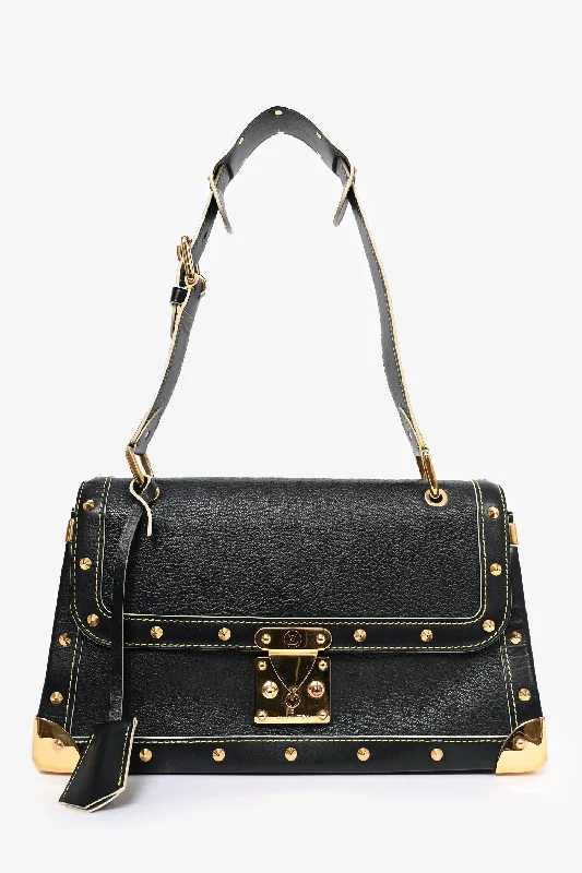 women's handbag with compact and sleek design -Louis Vuitton Black Leather 'Le Talentueux' Shoulder Bag