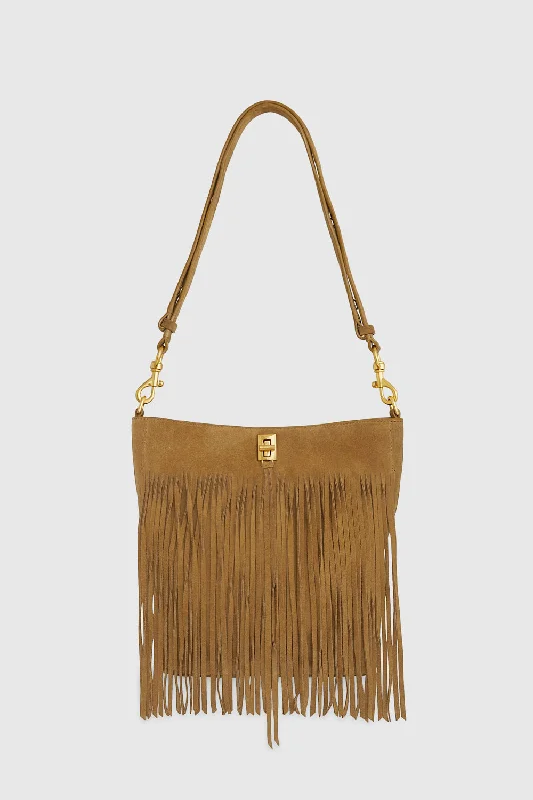 women's bucket bag with crafted details -Darren Bucket With Fringe