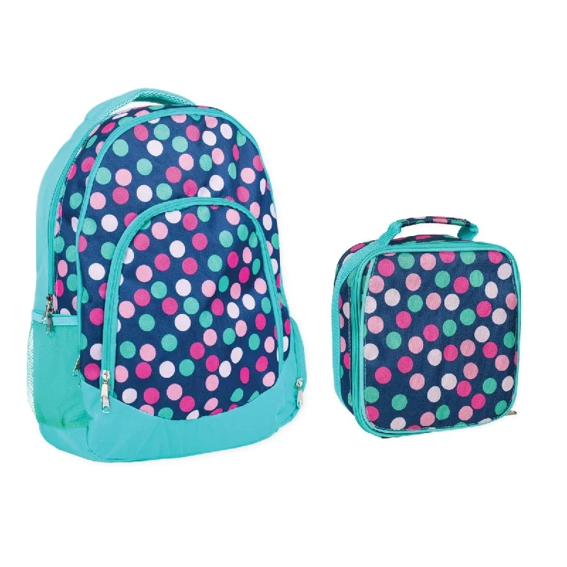 Polka Dot Pattern Backpack & Lunchbag Set