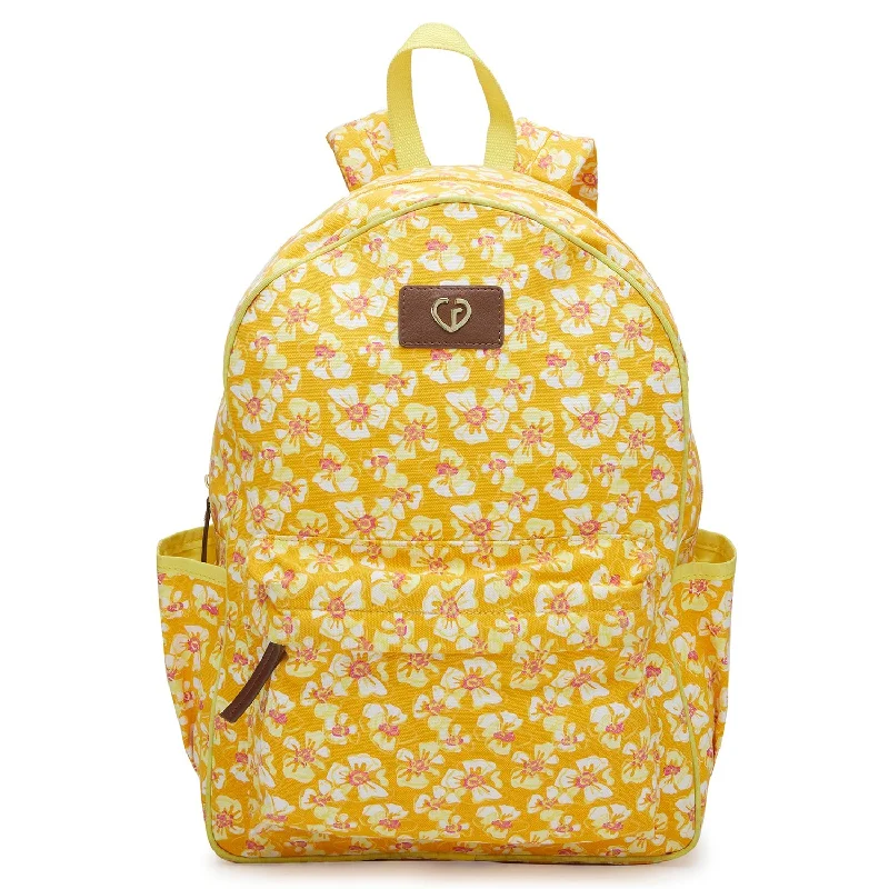 Caprese Blossom Laptop Backpack Large Yellow