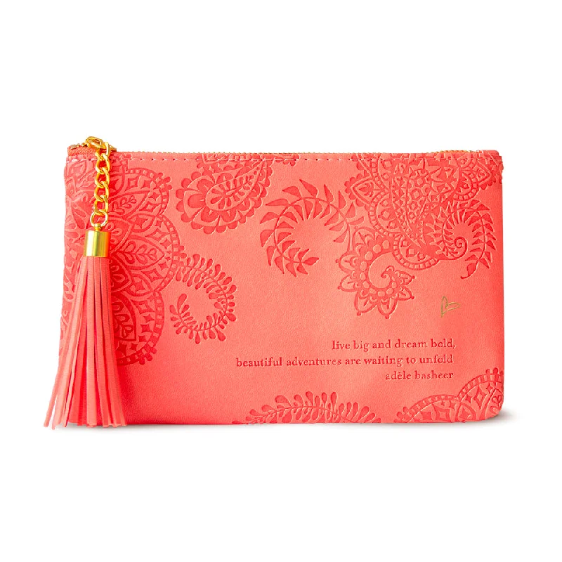 women's wallet with delicate texture -Dream Bold Essentials Purse - Peach