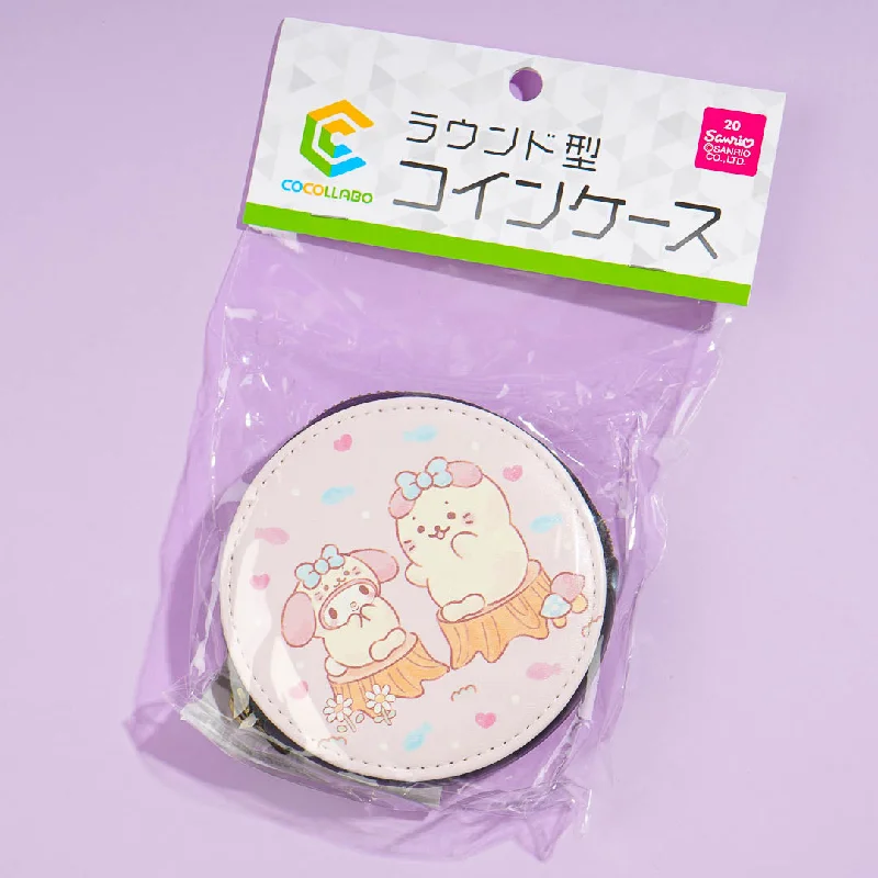 women's wallet with minimalist approach -Sirotan x Sanrio Characters Round Coin Purse - My Melody