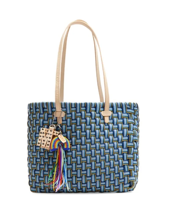 women's tote bag with elegant handle design -Consuela Medina Woven Tote 2130