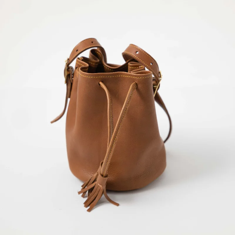 women's bucket bag with soft leather touch -Cognac Cypress Bucket Bag