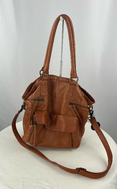 women's dumpling bag with trendy appeal -Day & Mood Women's Hannah High Brown Soft Leather Crossbody Hobo Bag