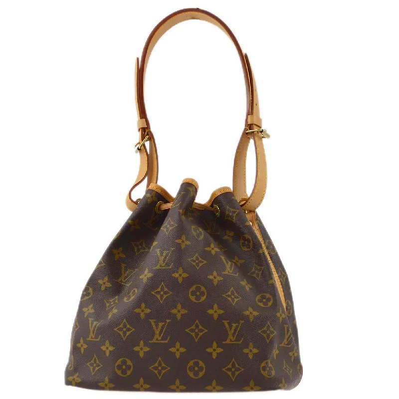 women's bucket bag with comfortable shoulder strap -Louis Vuitton 1996 Monogram Petite Noe Bucket Shoulder Bag M42226