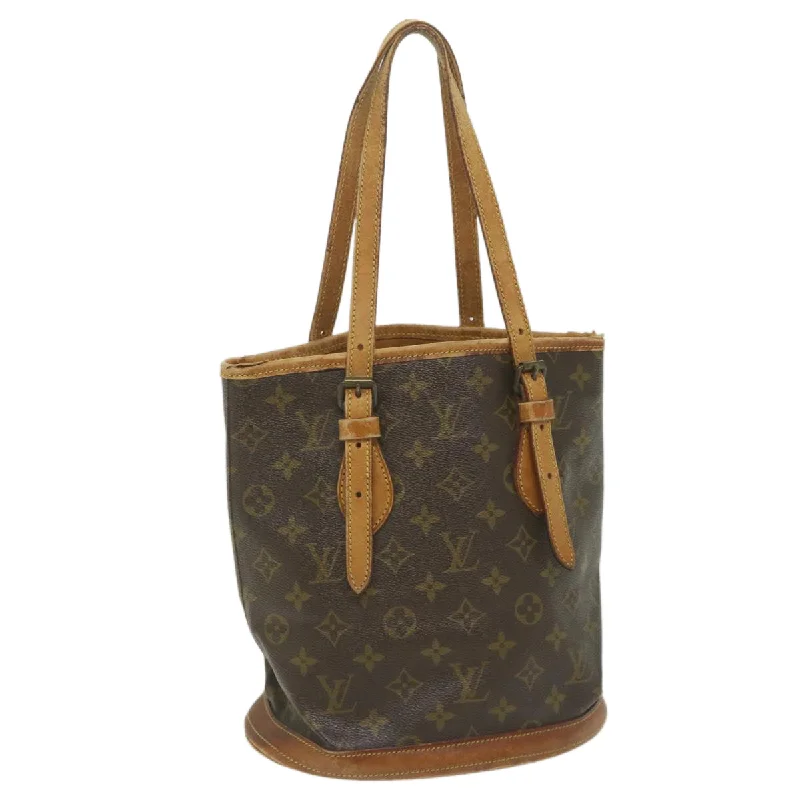 women's bucket bag with tassel detail -LOUIS VUITTON Monogram Bucket PM Shoulder Bag M42238 LV Auth bs9633