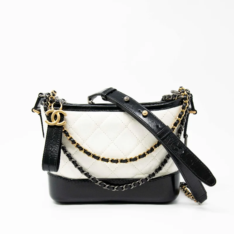 women's dumpling bag with detachable strap -Chanel White Small Gabrielle Hobo