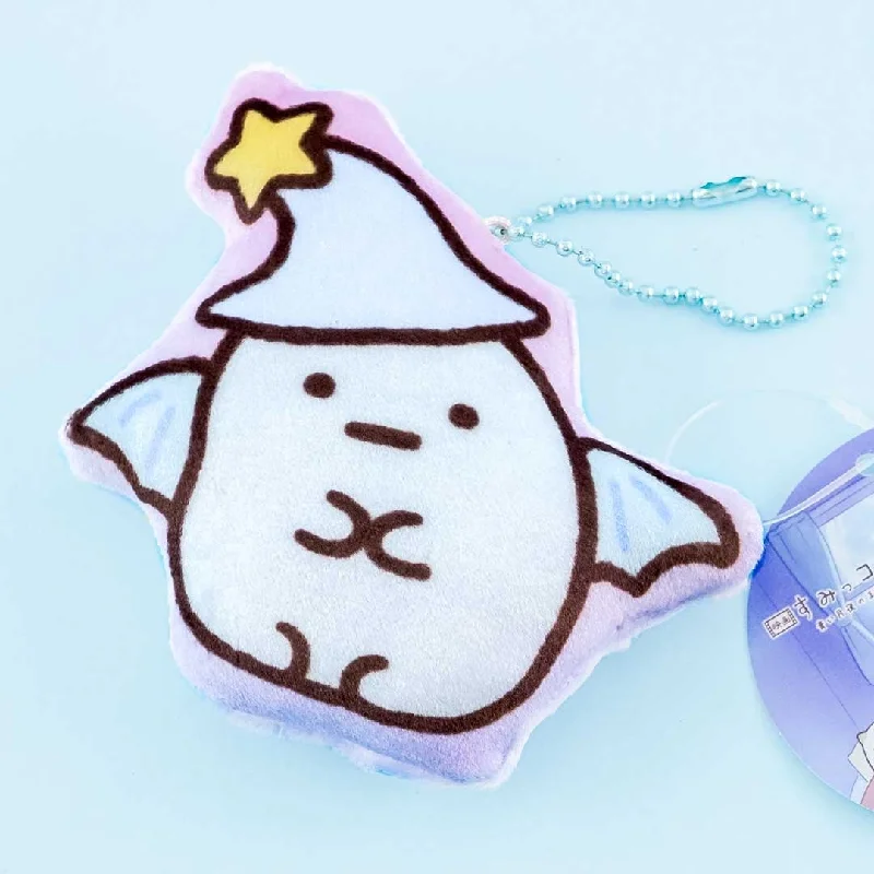 women's wallet with compact folding closure -Sumikko Gurashi Wizard Die-Cut Coin Purse & Bag Charm - Tapioca