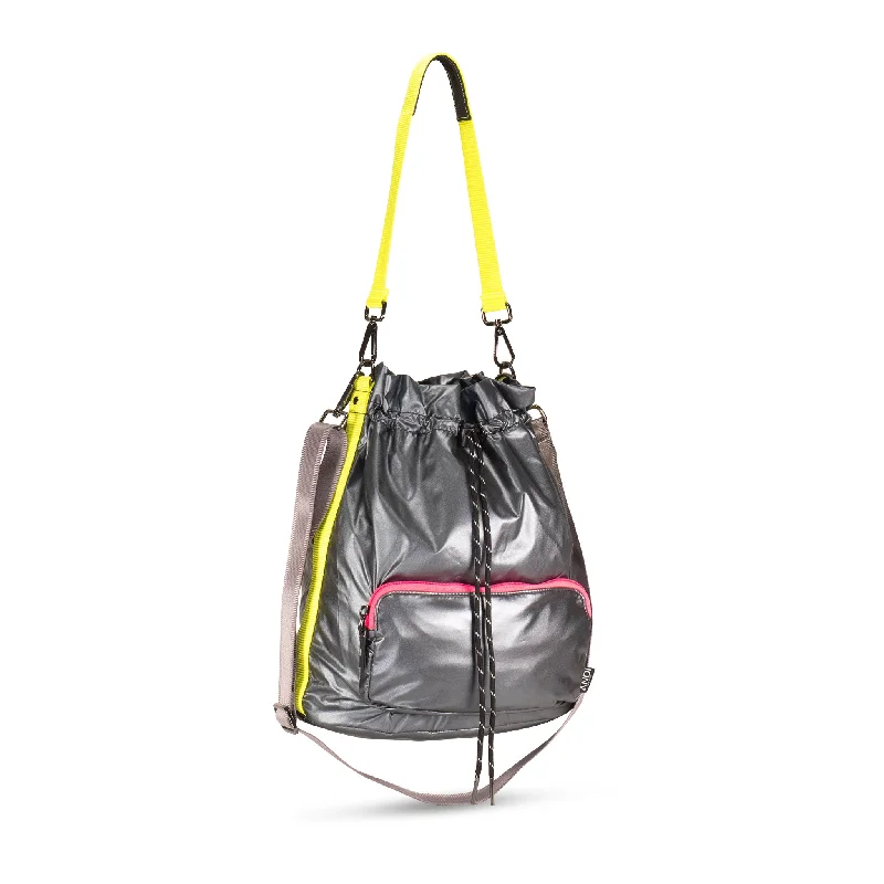 women's bucket bag with suede finish -The Bucket - Retro Future