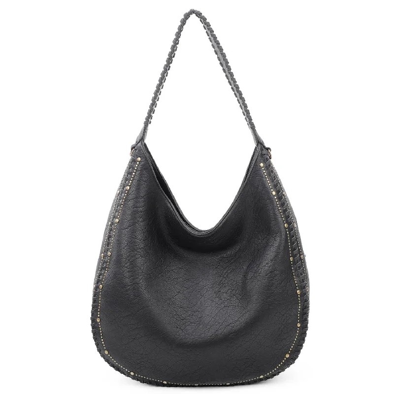 women's dumpling bag with minimalist look -Memphis Hobo - Black