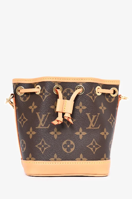 women's handbag with detachable wrist strap -Louis Vuitton 2024 Monogram Nano Noe Bucket Bag