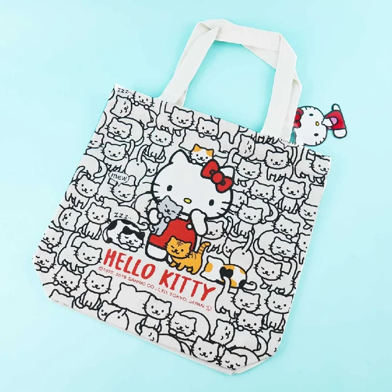 women's tote bag with chic embellishments -Hello Kitty Cats Tote Bag