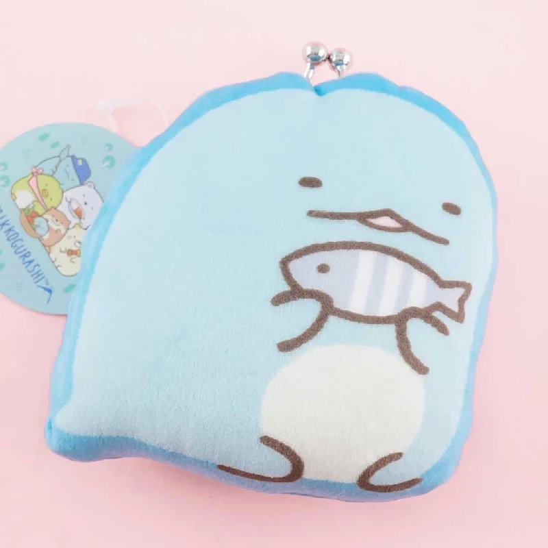 women's wallet with metal accents -Sumikko Gurashi Clasp Coin Purse - Tokage & Fish