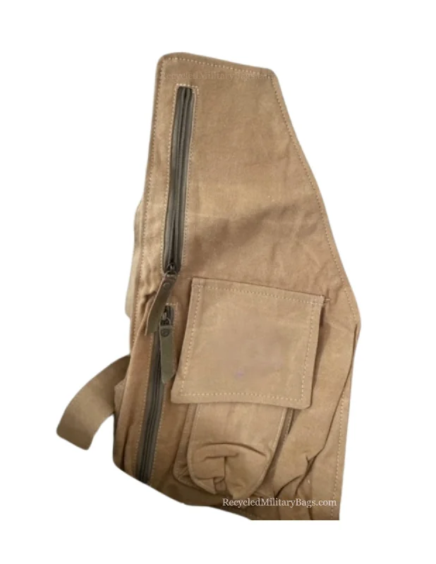 Repurposed Military Canvas Sling Bag