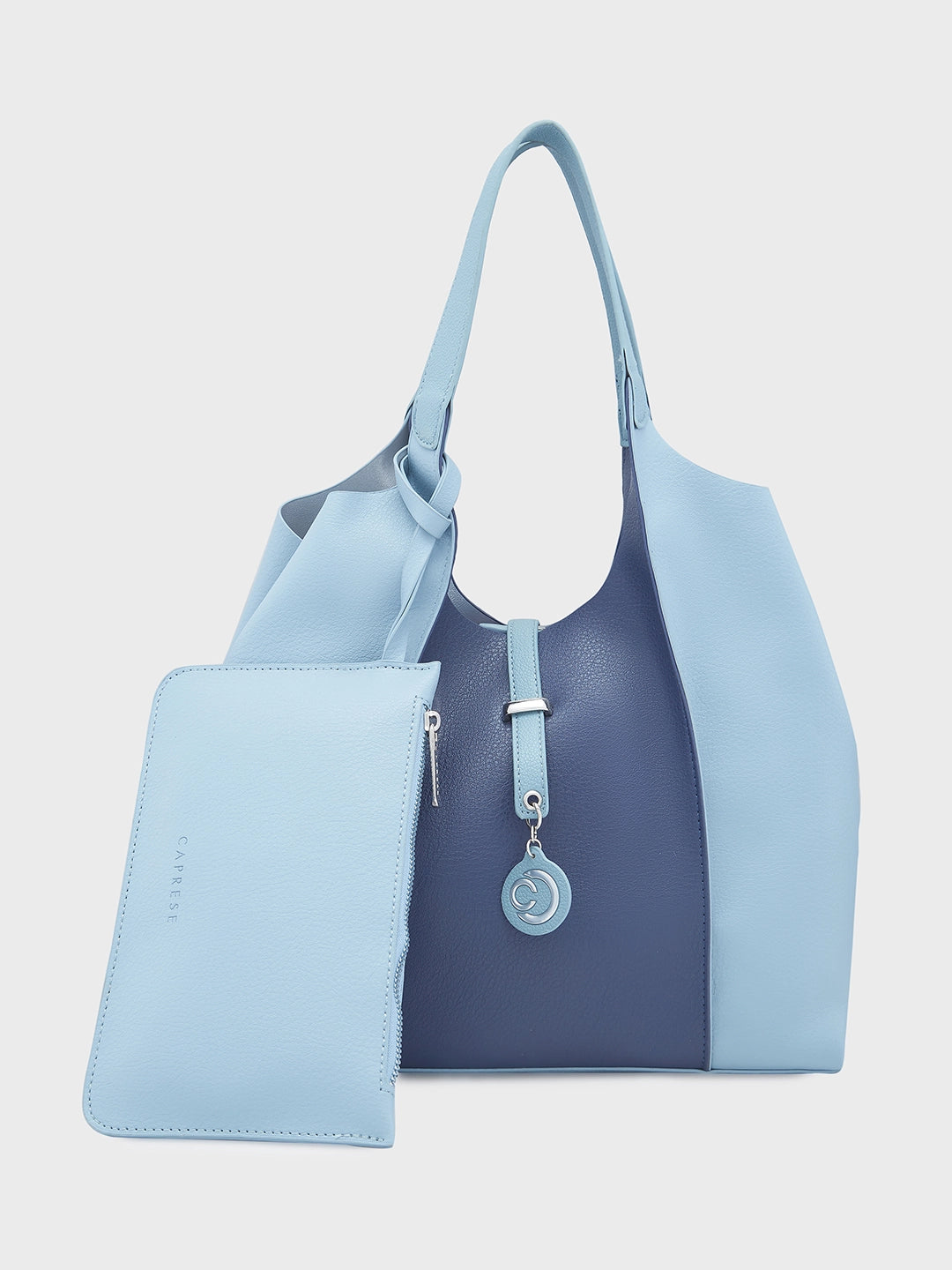 women's dumpling bag with chain strap -Caprese Tiera Hobo Large Powder Blue