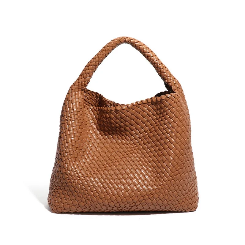 women's dumpling bag with zipper -Ollie Woven Hobo Bag