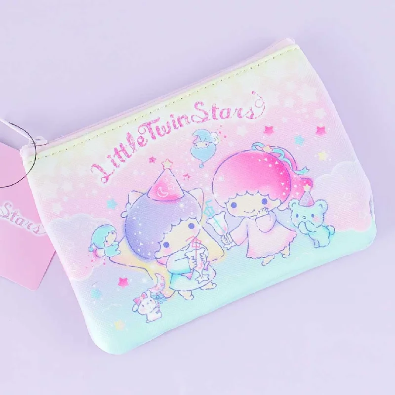 women's wallet with card slots and ID holder -Little Twin Stars Party Time Coin Purse