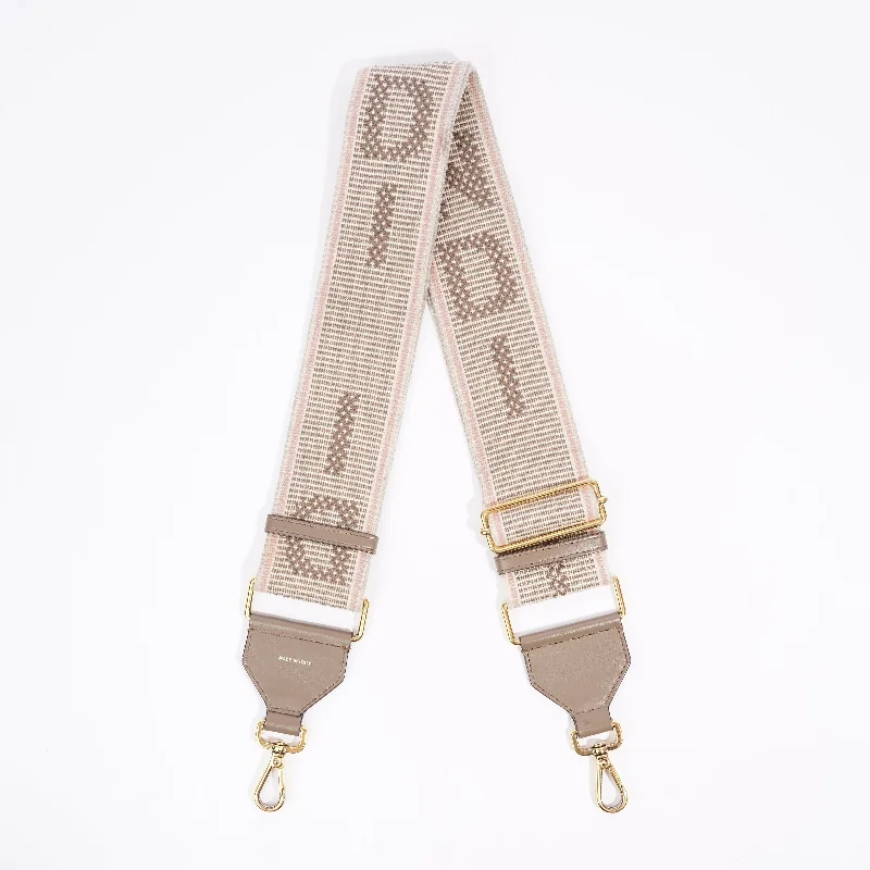 Fendi Canvas Strap Grey / Pink / White Canvas