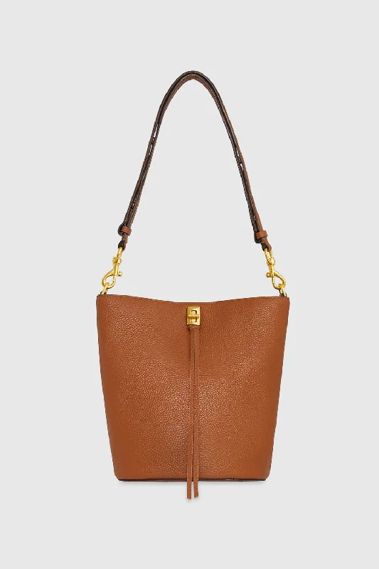 women's bucket bag with leather accents -Darren Bucket