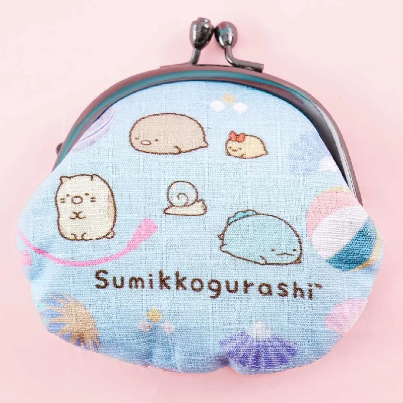 women's wallet with bold color -Sumikko Gurashi & Uchiwa Clasp Coin Purse