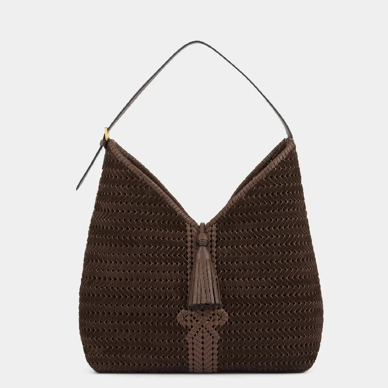 women's dumpling bag with minimalist approach -Neeson Tassel Hobo Bag