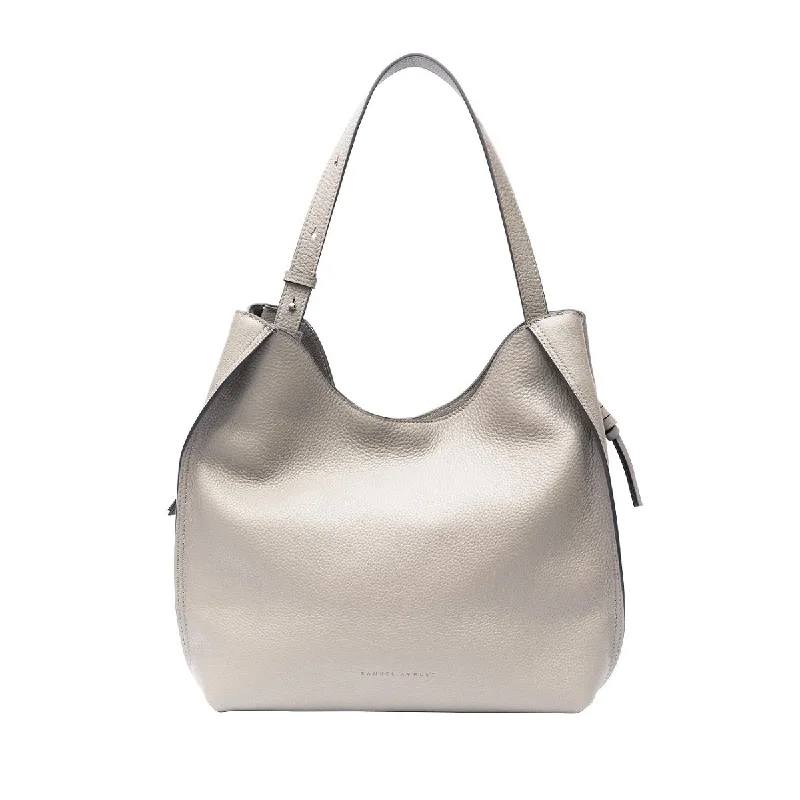 women's dumpling bag with soft fabric lining -Genevieve Leather Hobo