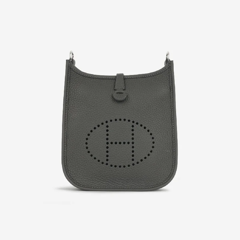 women's handbag with top fold closure -Hermès Hermès - Evelyne TPM - Dark Bronze Clemence PHW - 2024 - Brand New