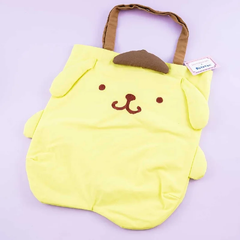 women's tote bag with stylish details -Pompompurin x Potetan Die-cut Tote Bag