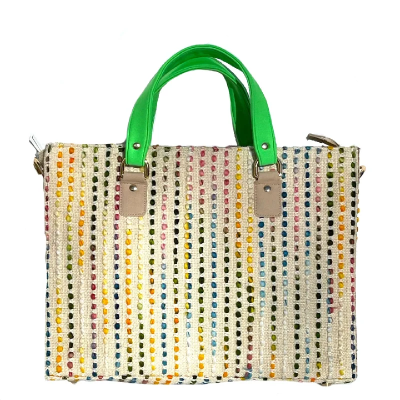 women's tote bag for daily commute -Yellow Tweed Tote