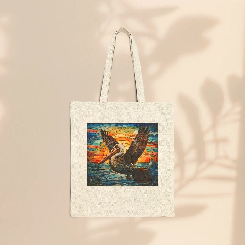 women's tote bag with modern design -Pelican Canvas Tote Bag