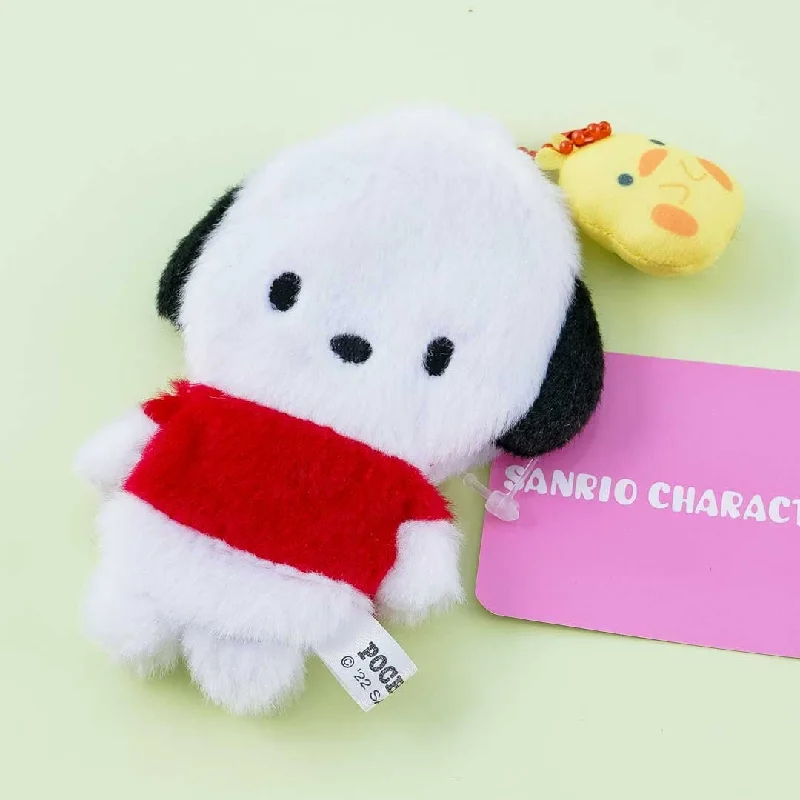 women's wallet with interior zipper compartment -Pochacco Plushie Coin Purse & Bag Charm