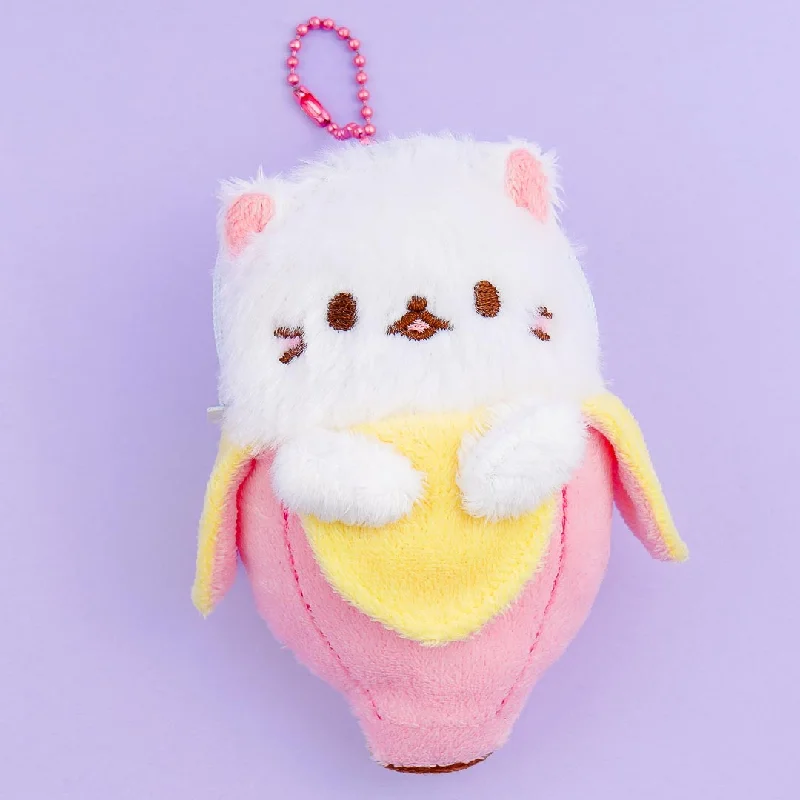 women's wallet with built-in mirror -Bananya Mini Plushie Purse