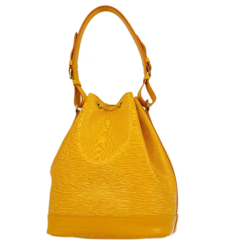 women's bucket bag for perfect mix of style and function -Louis Vuitton 1995 Yellow Epi Noe Bucket Drawstring Bag M44009