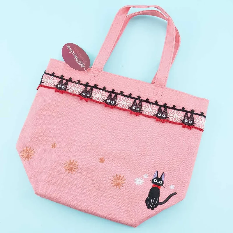 women's tote bag with interior pockets -Kiki's Delivery Service Flowery Jiji Tote Bag